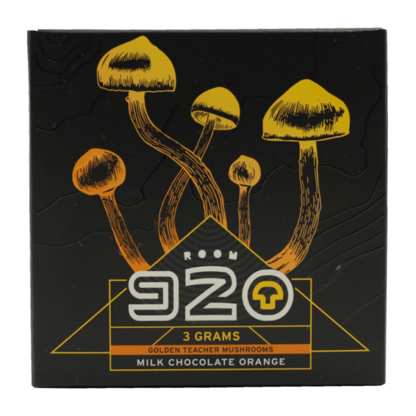 Room 920 - Mushroom Chocolate Bar - Milk Chocolate Orange - 3 grams | Magic Mushrooms Quebec Canada