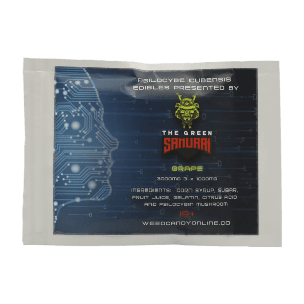 The Green Samurai - Shroom Gummies - Grape - 3g | Magic Mushrooms Quebec Canada